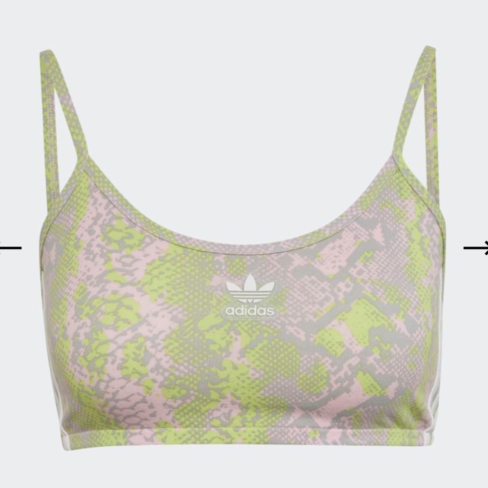 Adidas Animal Print Bra Top Size XL